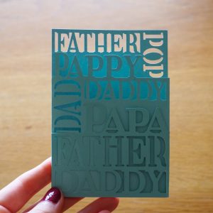 Father Papa Daddy Trifold Card