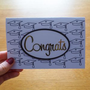 Congrats and Hats Graduation Card